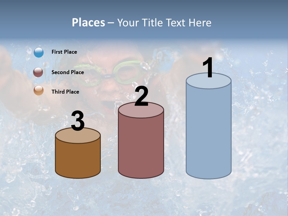 Boy Swimming Pool Skin PowerPoint Template