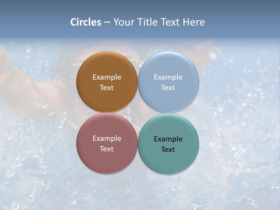 Boy Swimming Pool Skin PowerPoint Template