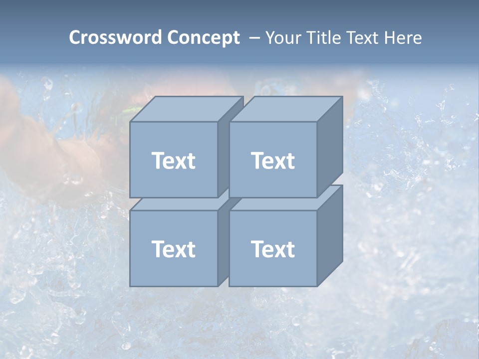 Boy Swimming Pool Skin PowerPoint Template