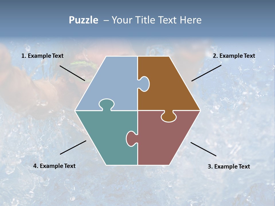 Boy Swimming Pool Skin PowerPoint Template