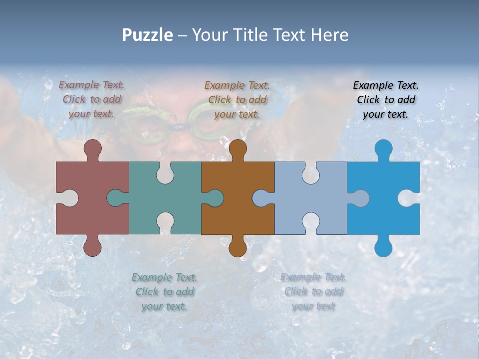 Boy Swimming Pool Skin PowerPoint Template