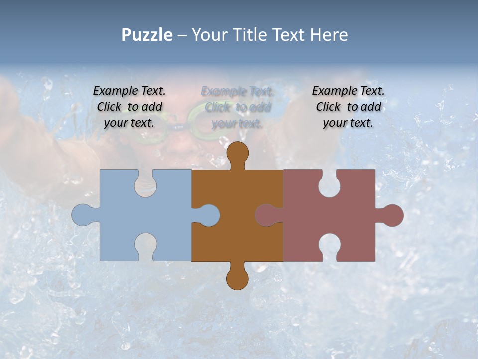 Boy Swimming Pool Skin PowerPoint Template