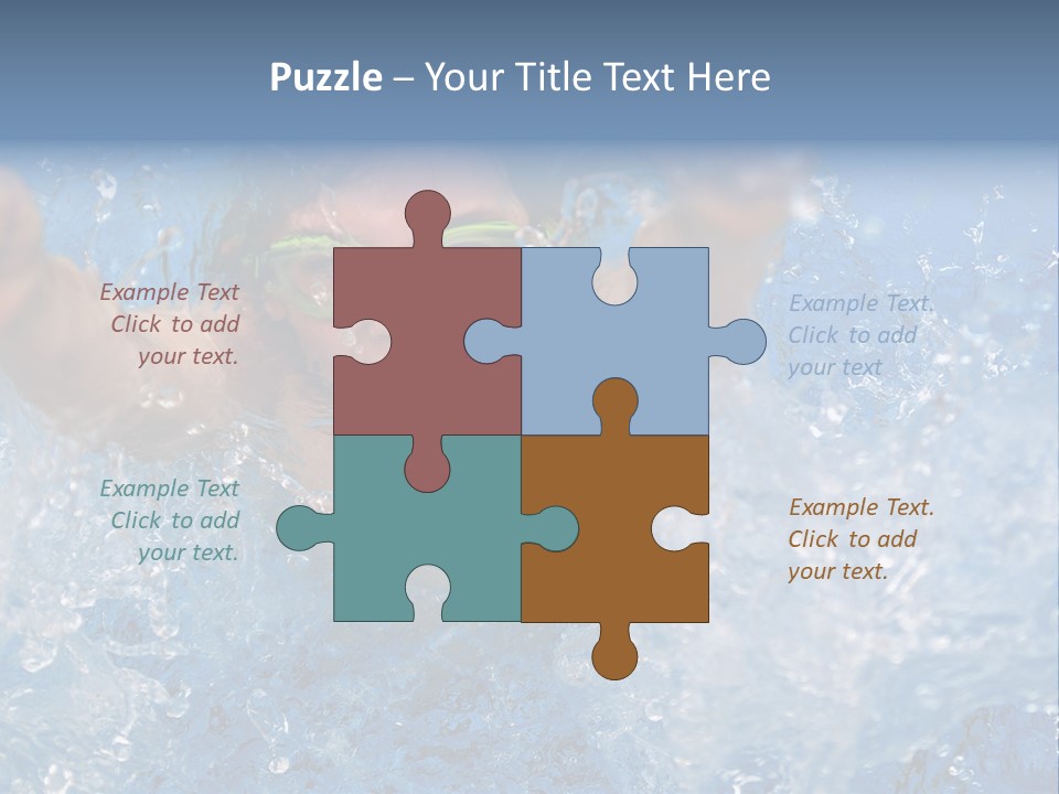 Boy Swimming Pool Skin PowerPoint Template