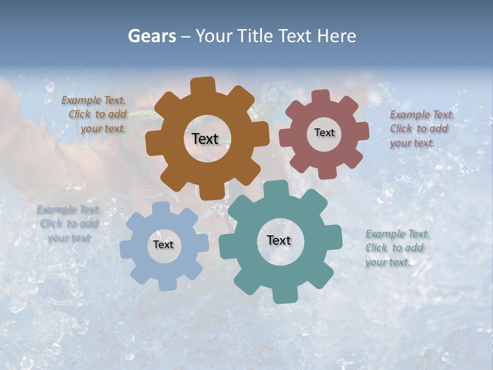 Boy Swimming Pool Skin PowerPoint Template