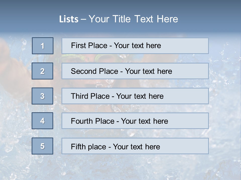 Boy Swimming Pool Skin PowerPoint Template