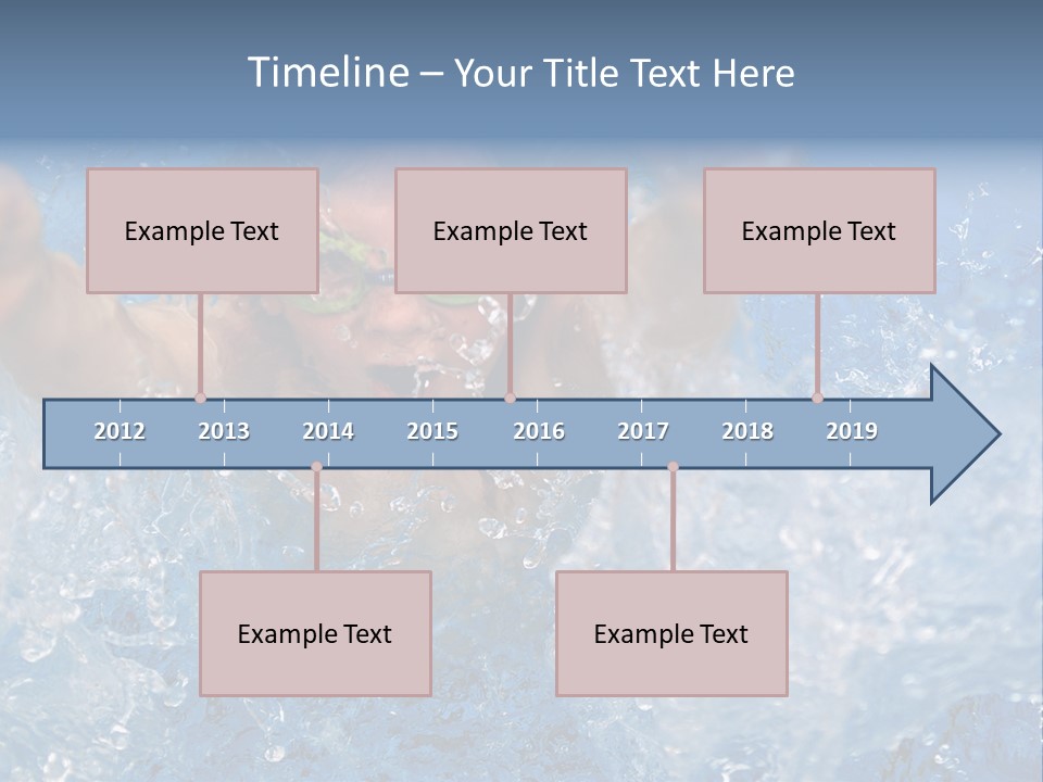 Boy Swimming Pool Skin PowerPoint Template