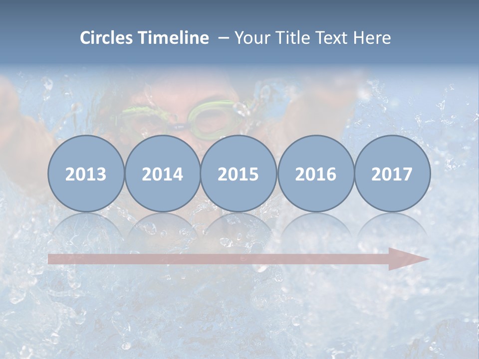 Boy Swimming Pool Skin PowerPoint Template