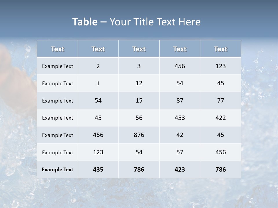 Boy Swimming Pool Skin PowerPoint Template