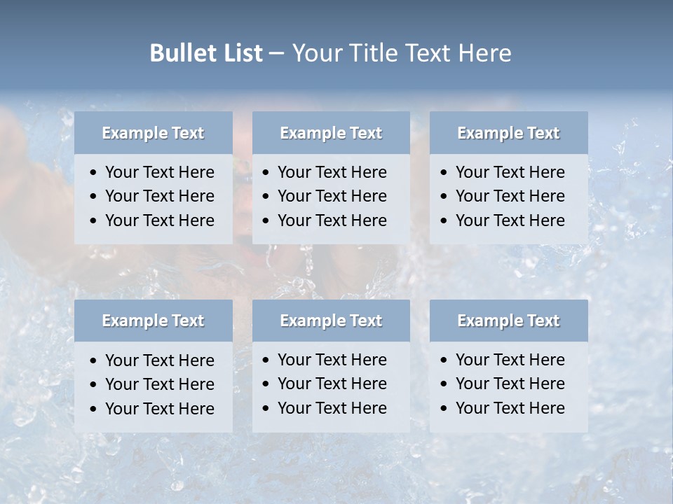 Boy Swimming Pool Skin PowerPoint Template