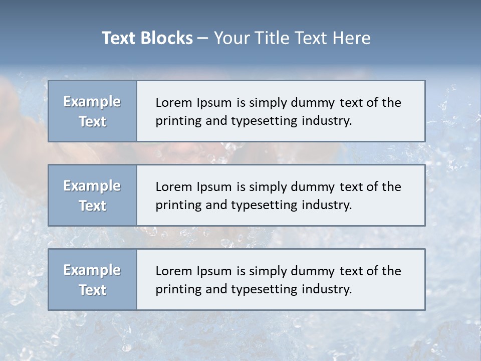 Boy Swimming Pool Skin PowerPoint Template