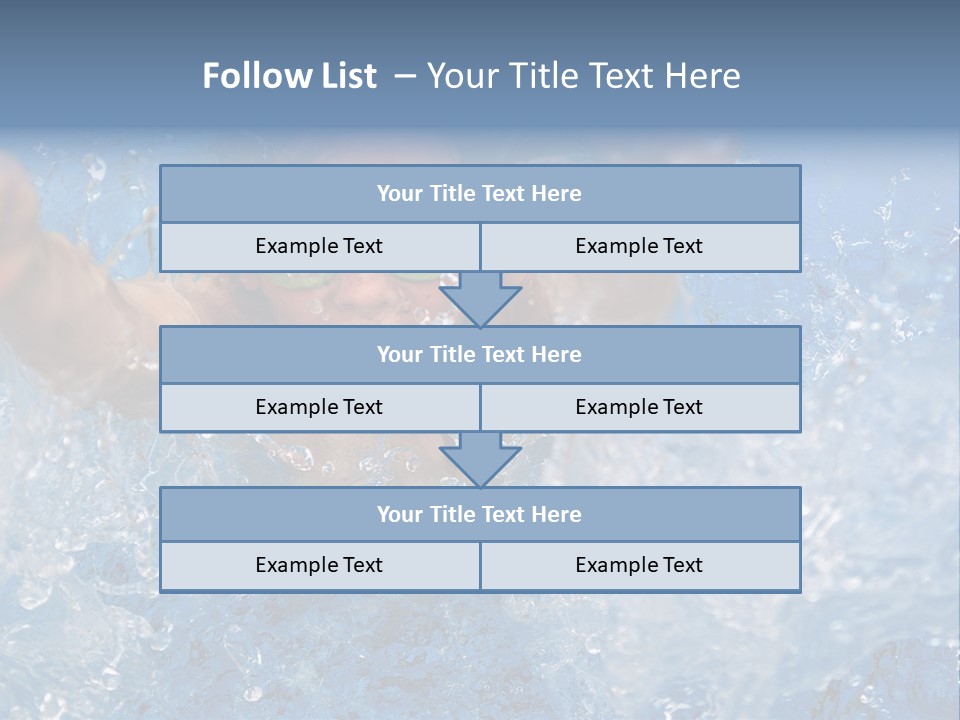 Boy Swimming Pool Skin PowerPoint Template