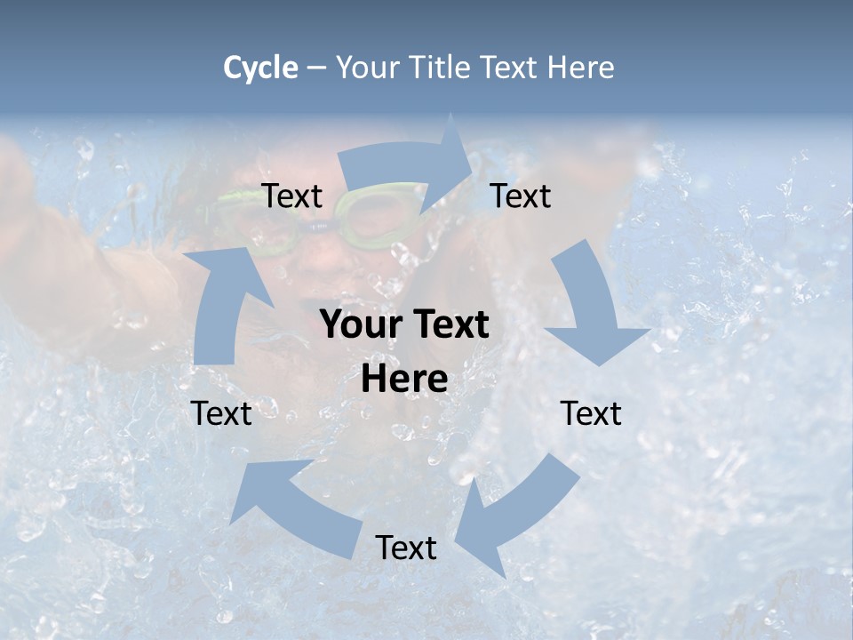 Boy Swimming Pool Skin PowerPoint Template