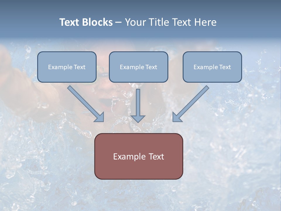 Boy Swimming Pool Skin PowerPoint Template