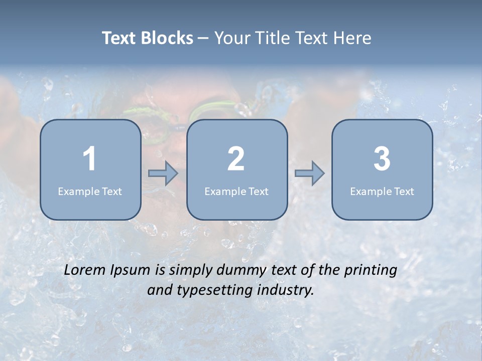 Boy Swimming Pool Skin PowerPoint Template
