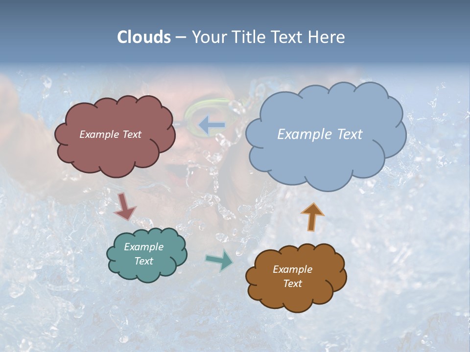 Boy Swimming Pool Skin PowerPoint Template