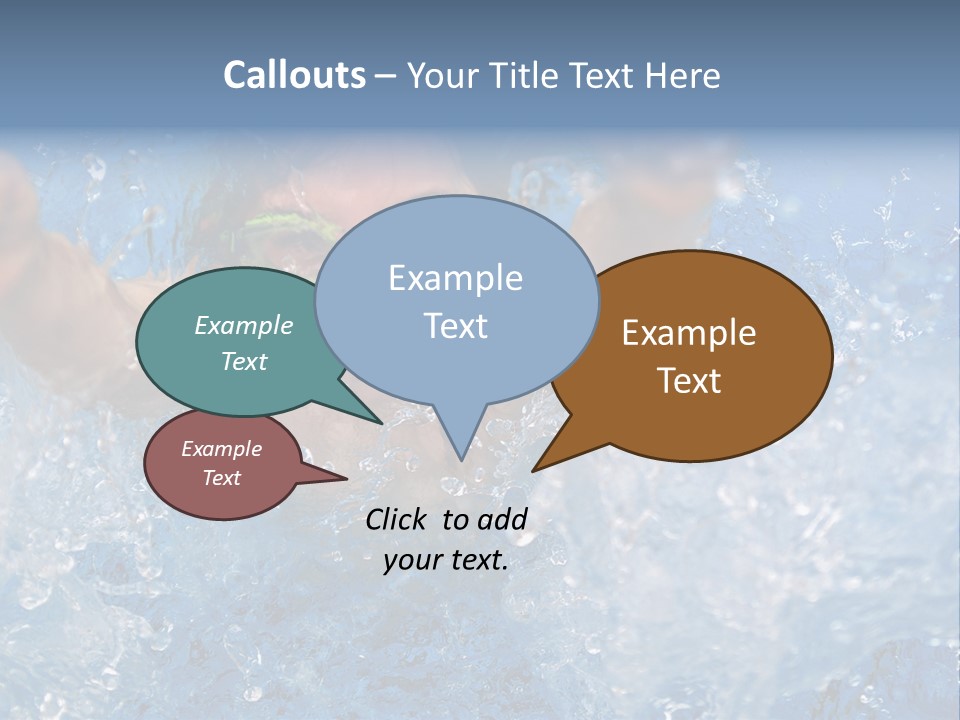 Boy Swimming Pool Skin PowerPoint Template