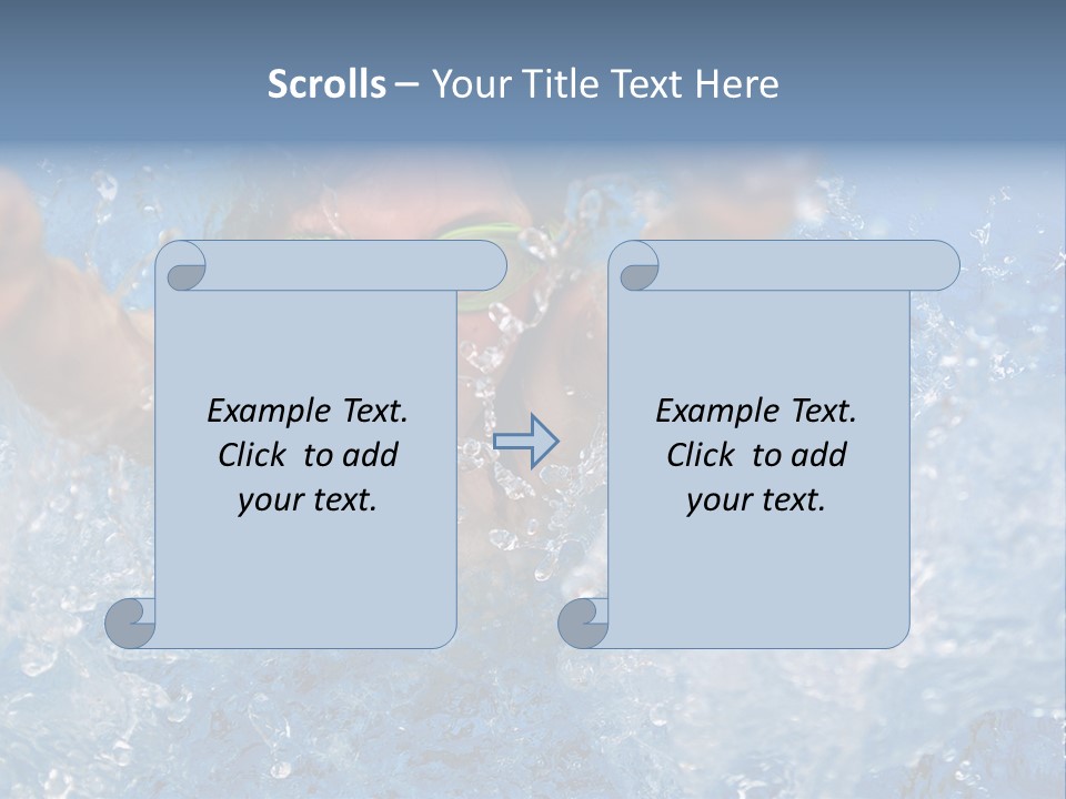 Boy Swimming Pool Skin PowerPoint Template