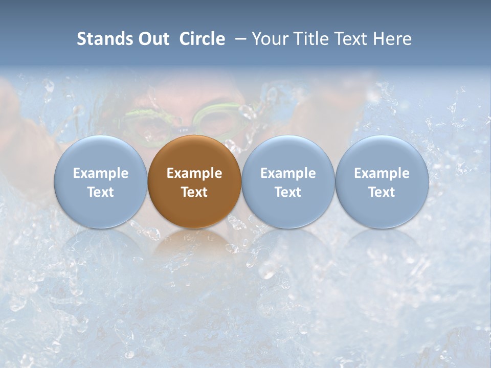 Boy Swimming Pool Skin PowerPoint Template