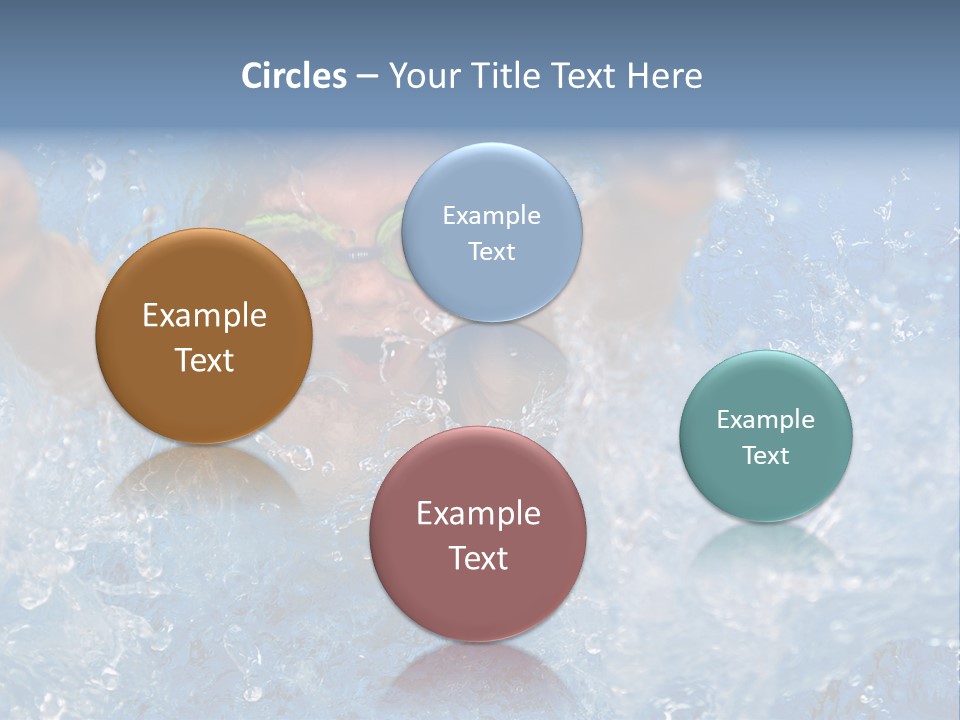 Boy Swimming Pool Skin PowerPoint Template