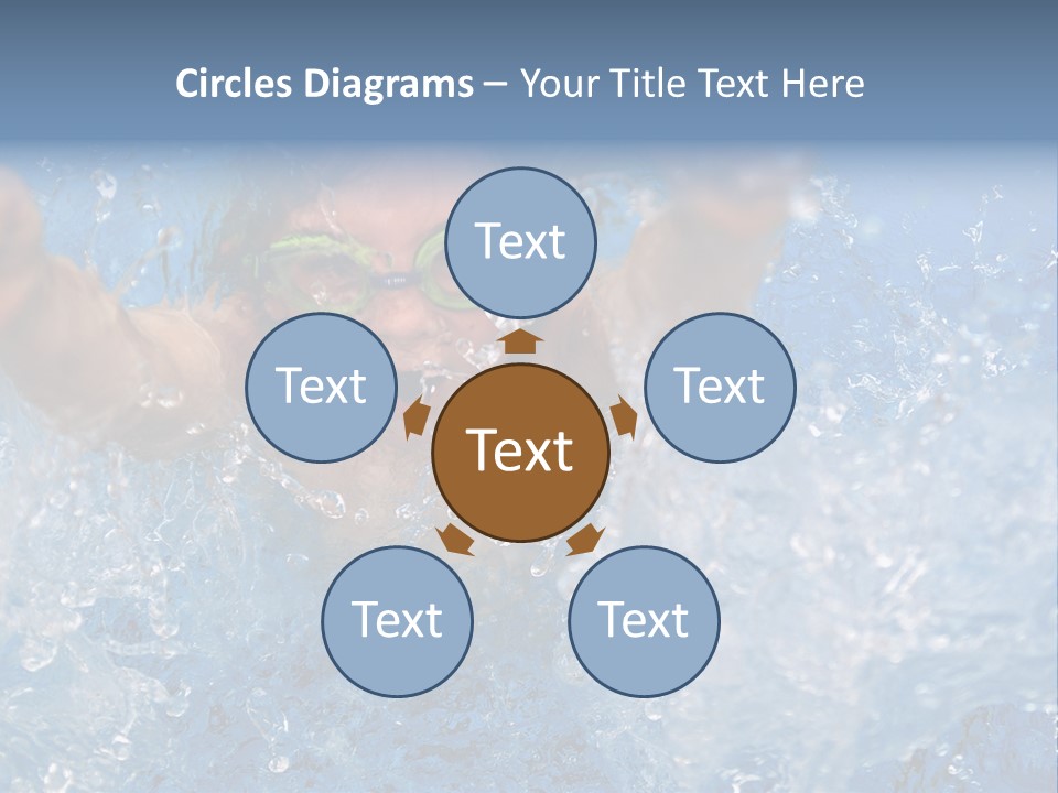 Boy Swimming Pool Skin PowerPoint Template