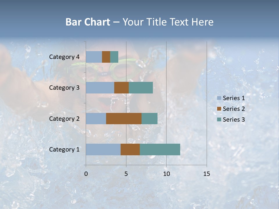 Boy Swimming Pool Skin PowerPoint Template