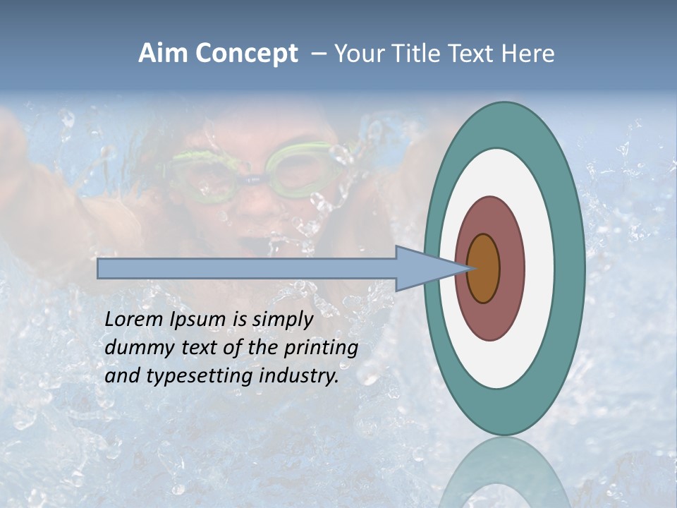 Boy Swimming Pool Skin PowerPoint Template