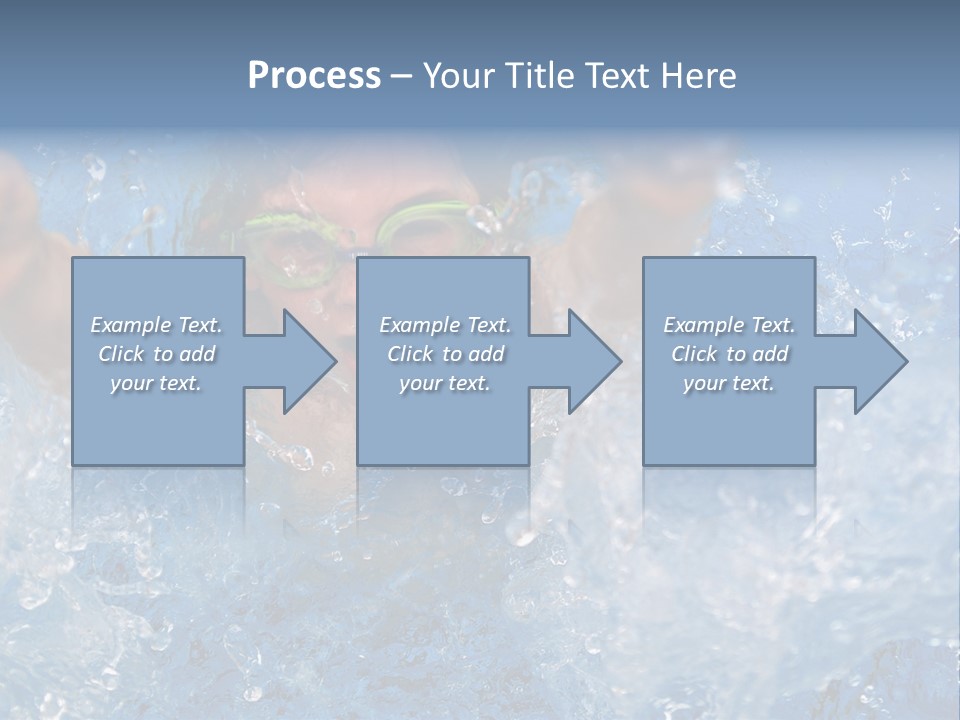 Boy Swimming Pool Skin PowerPoint Template