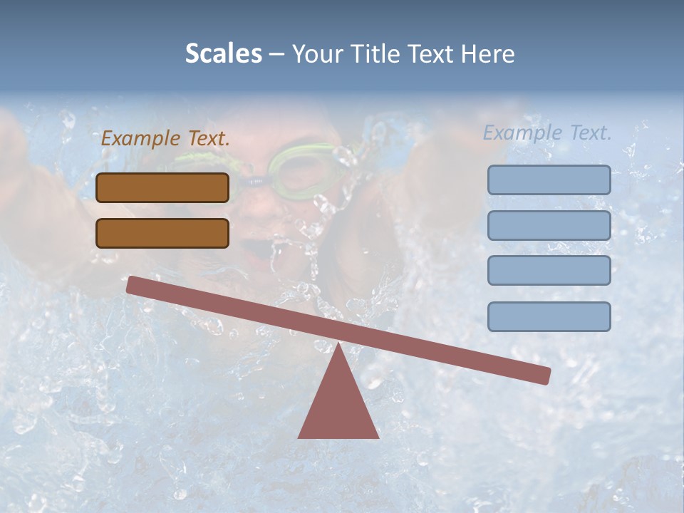 Boy Swimming Pool Skin PowerPoint Template