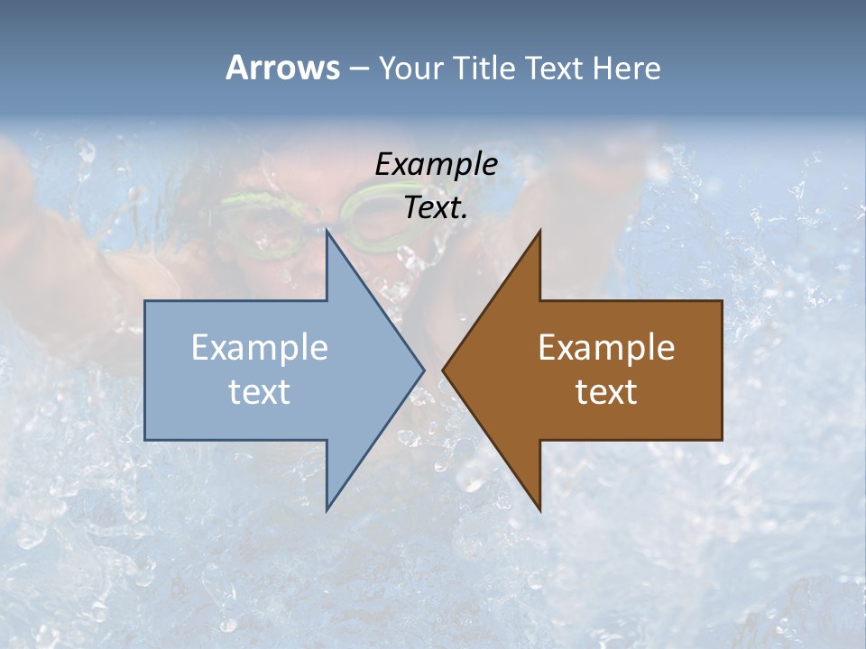 Boy Swimming Pool Skin PowerPoint Template