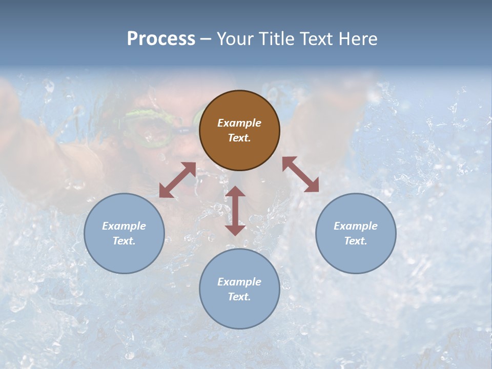 Boy Swimming Pool Skin PowerPoint Template