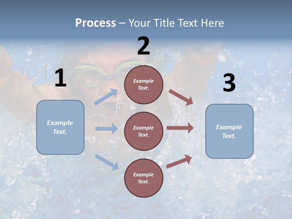 Boy Swimming Pool Skin PowerPoint Template