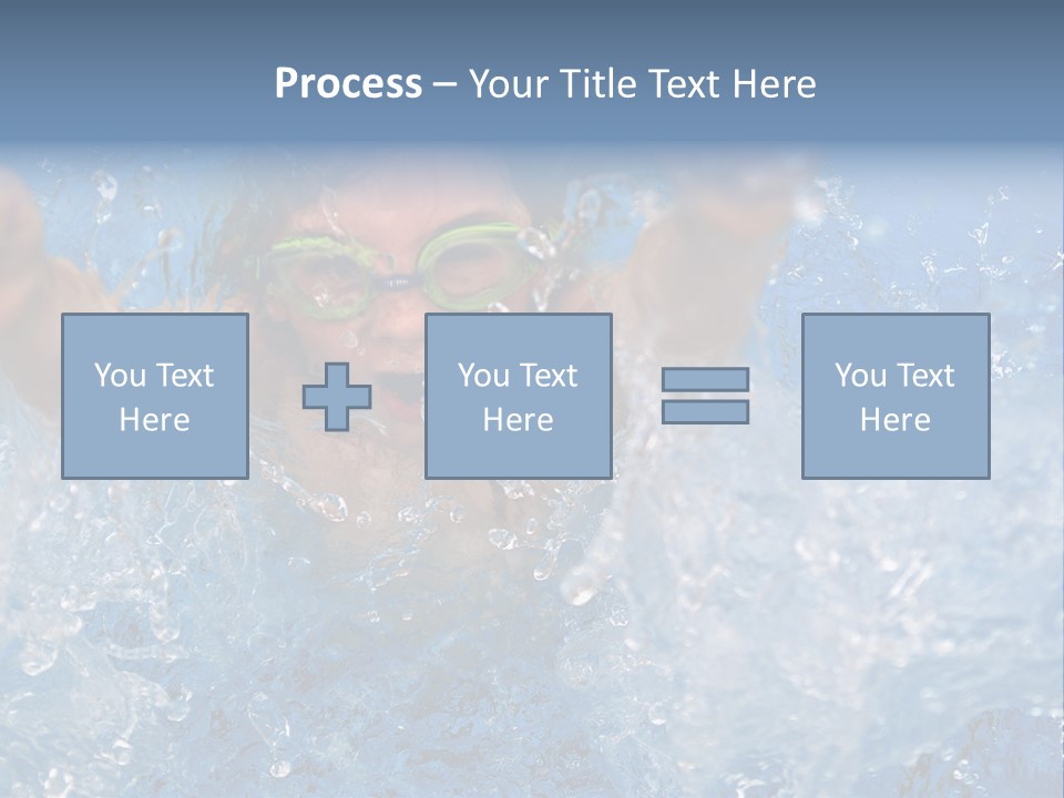 Boy Swimming Pool Skin PowerPoint Template