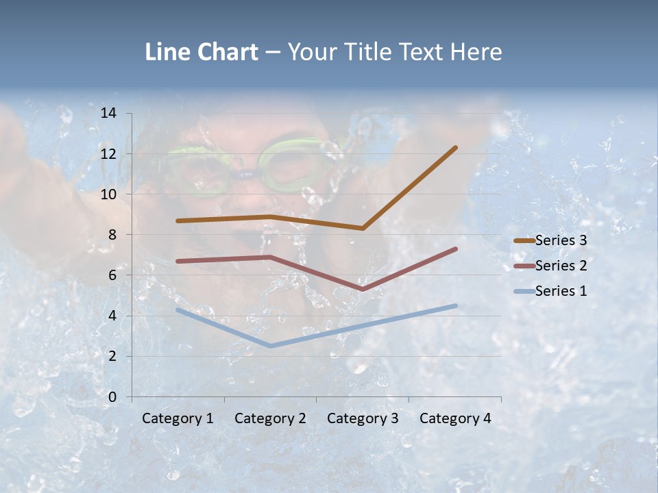 Boy Swimming Pool Skin PowerPoint Template