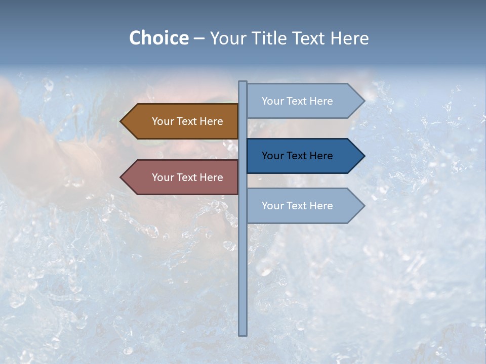 Boy Swimming Pool Skin PowerPoint Template