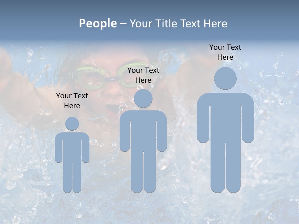 Boy Swimming Pool Skin PowerPoint Template