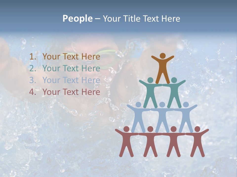 Boy Swimming Pool Skin PowerPoint Template