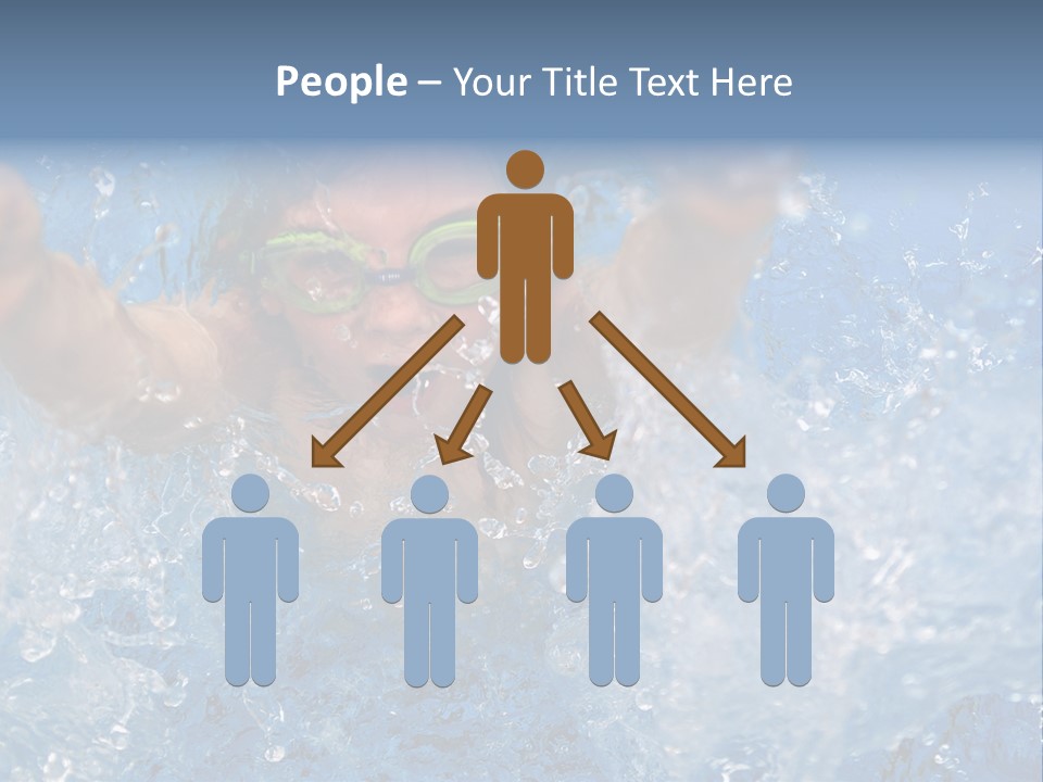 Boy Swimming Pool Skin PowerPoint Template