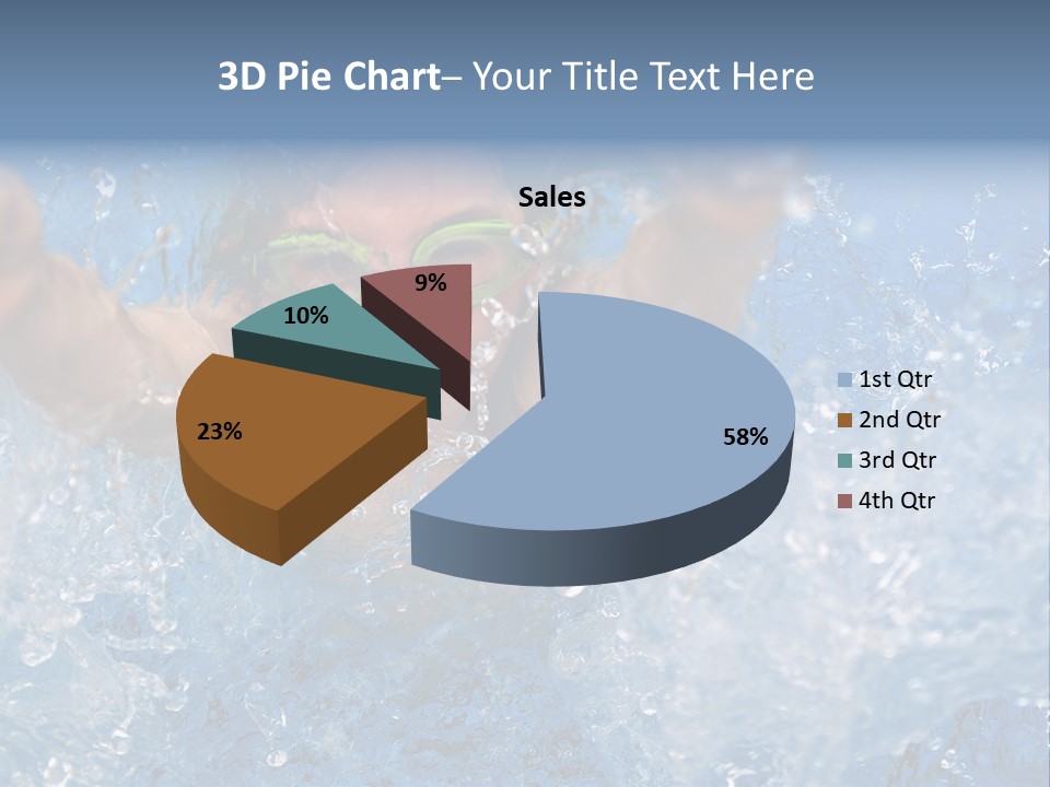 Boy Swimming Pool Skin PowerPoint Template