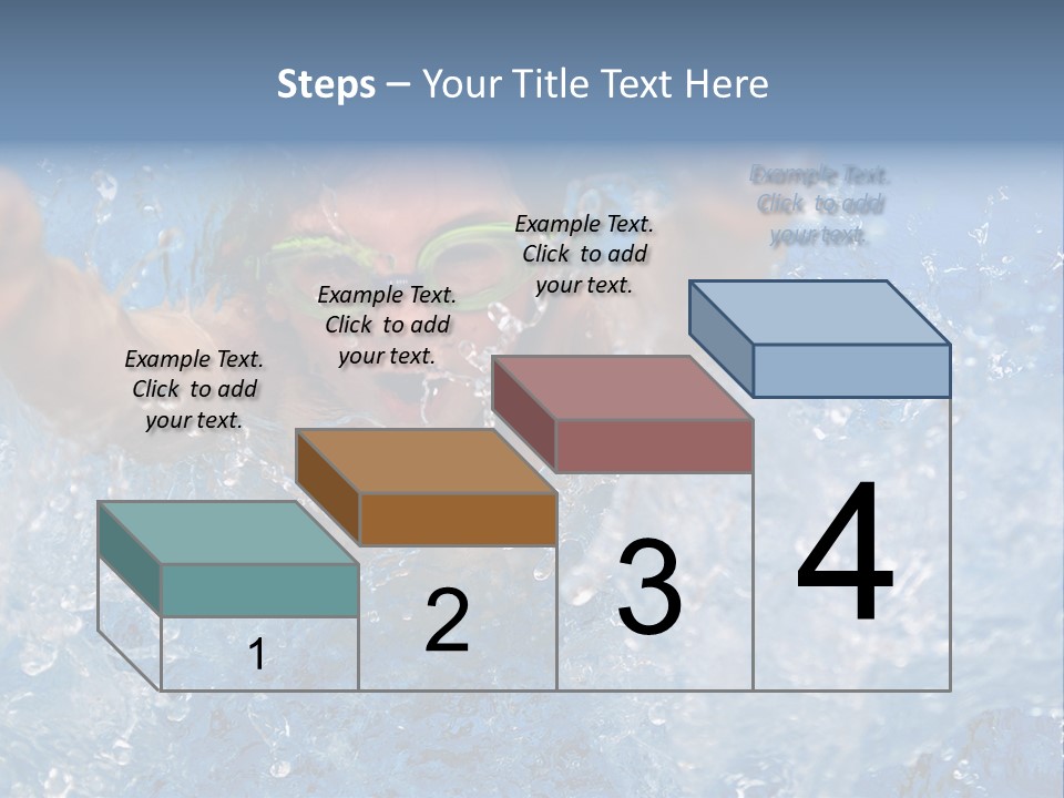 Boy Swimming Pool Skin PowerPoint Template