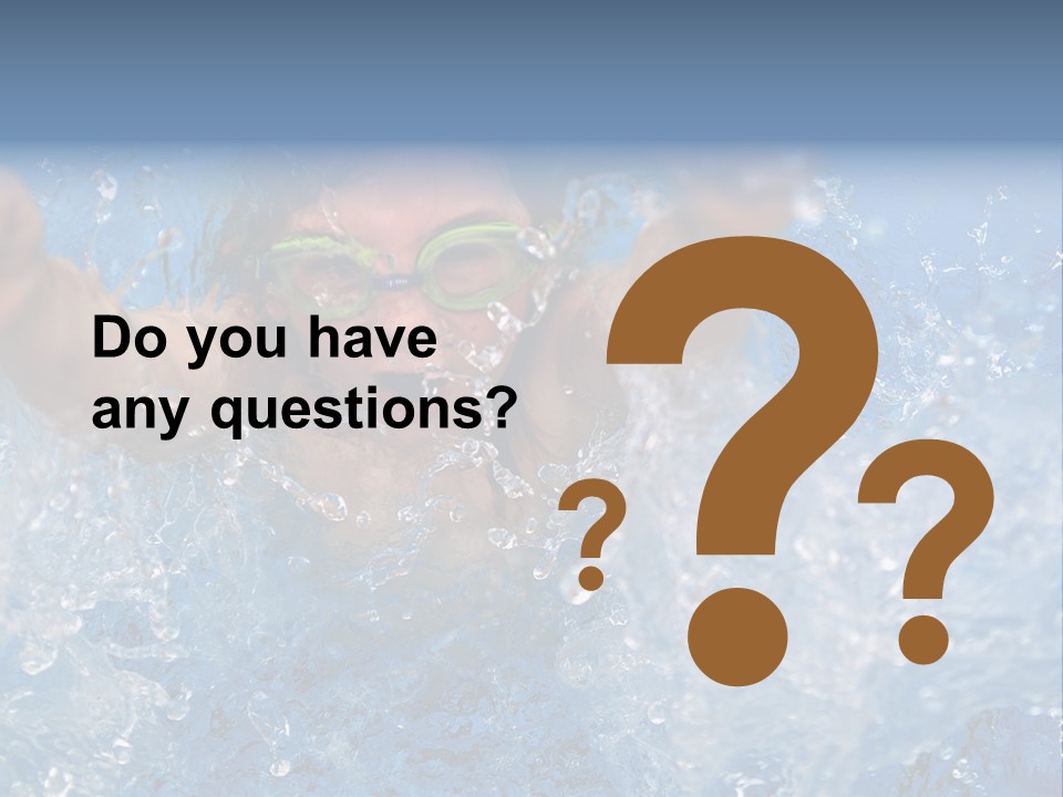 Boy Swimming Pool Skin PowerPoint Template