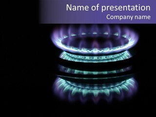 Flame Stove Flamed PowerPoint Template