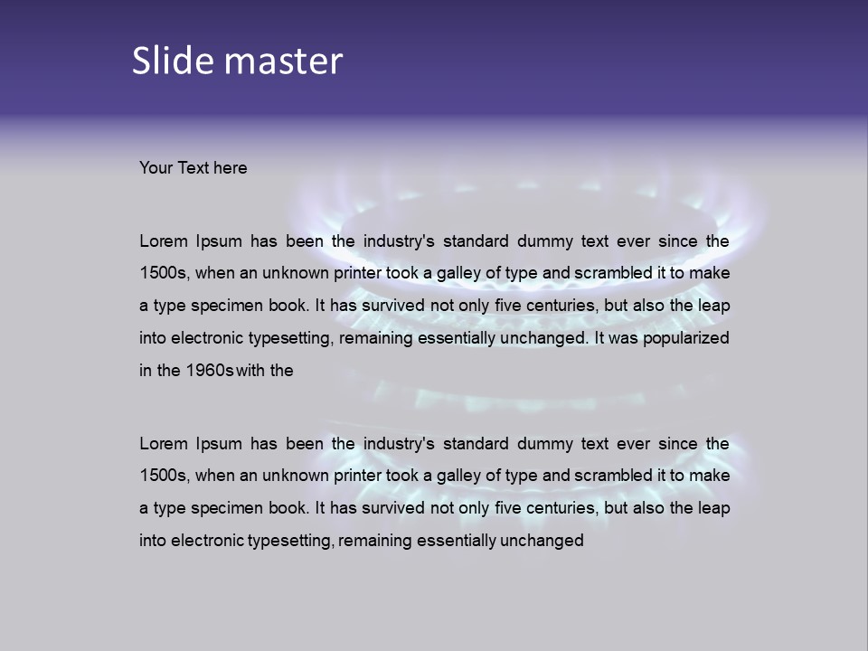 Flame Stove Flamed PowerPoint Template