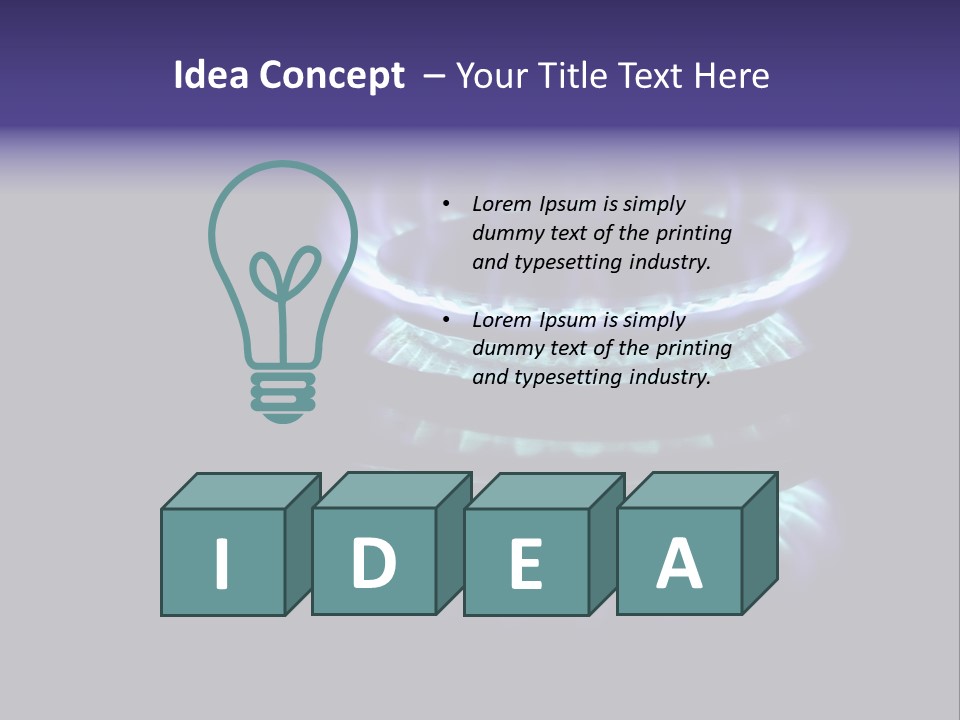 Flame Stove Flamed PowerPoint Template