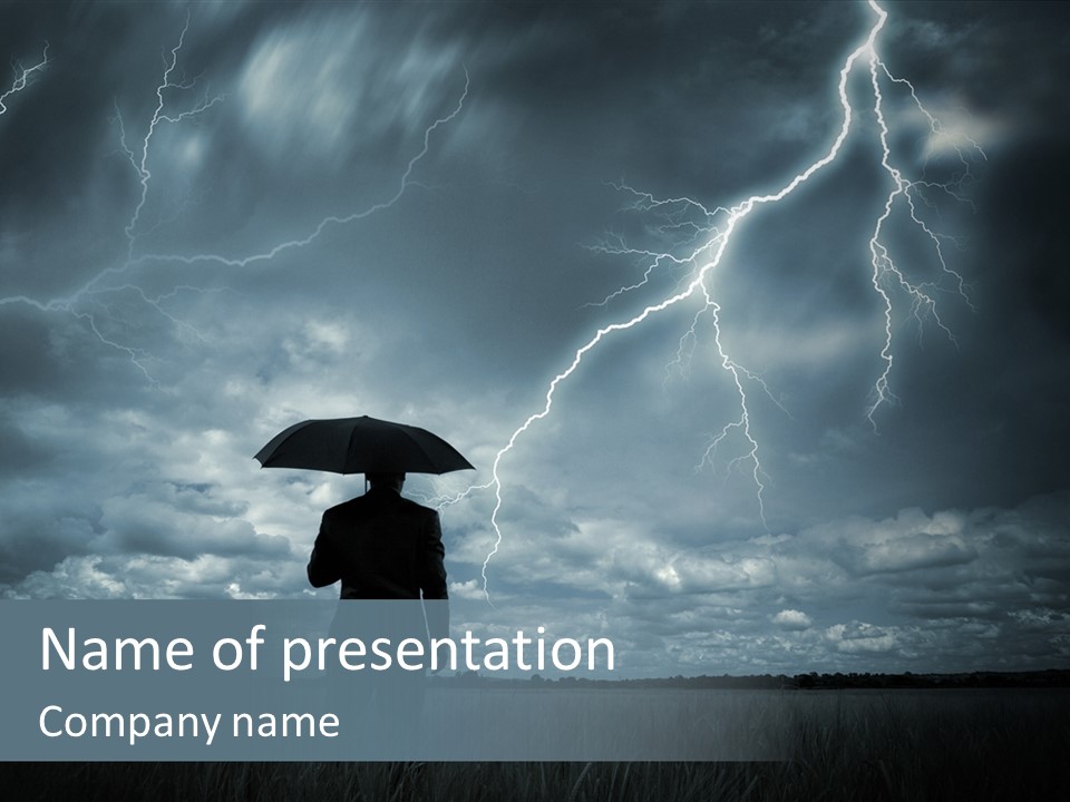 Grass Lightning Safety PowerPoint Template