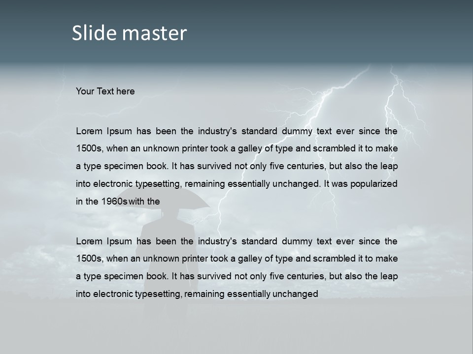 Grass Lightning Safety PowerPoint Template