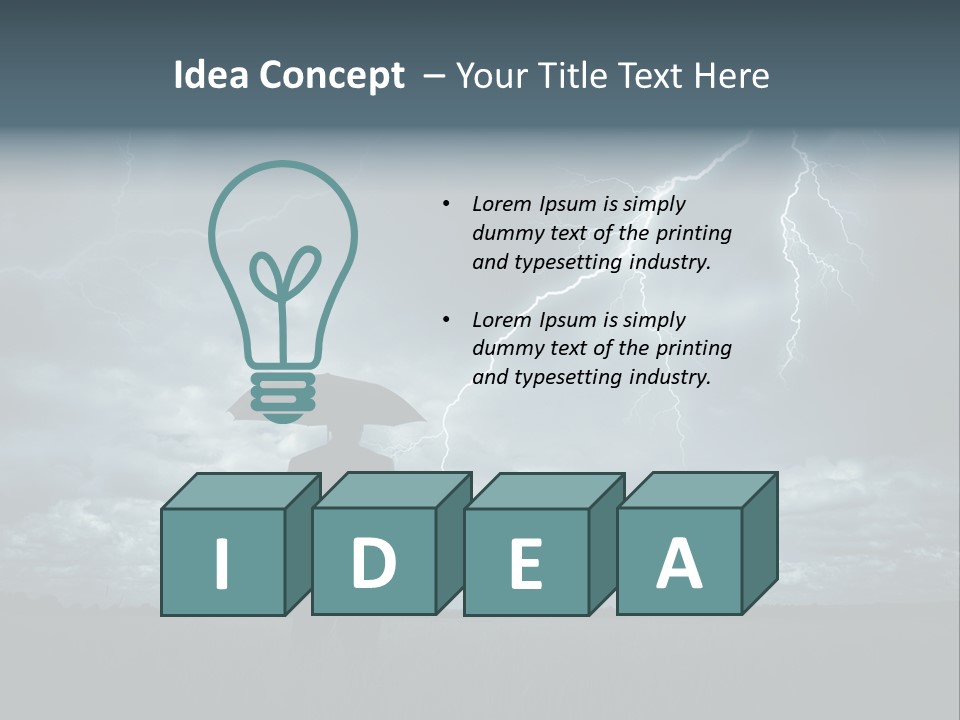 Grass Lightning Safety PowerPoint Template