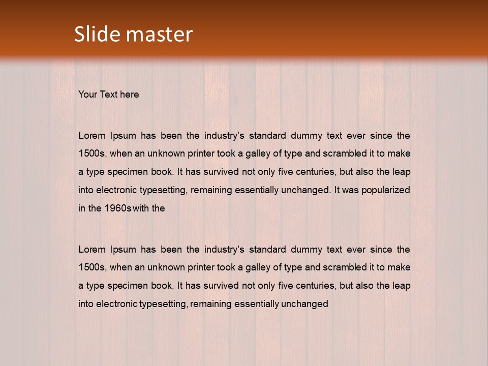 Oak Timber Wooden PowerPoint Template