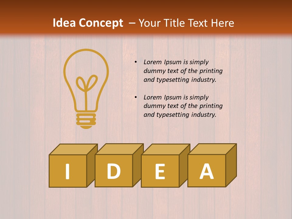 Oak Timber Wooden PowerPoint Template