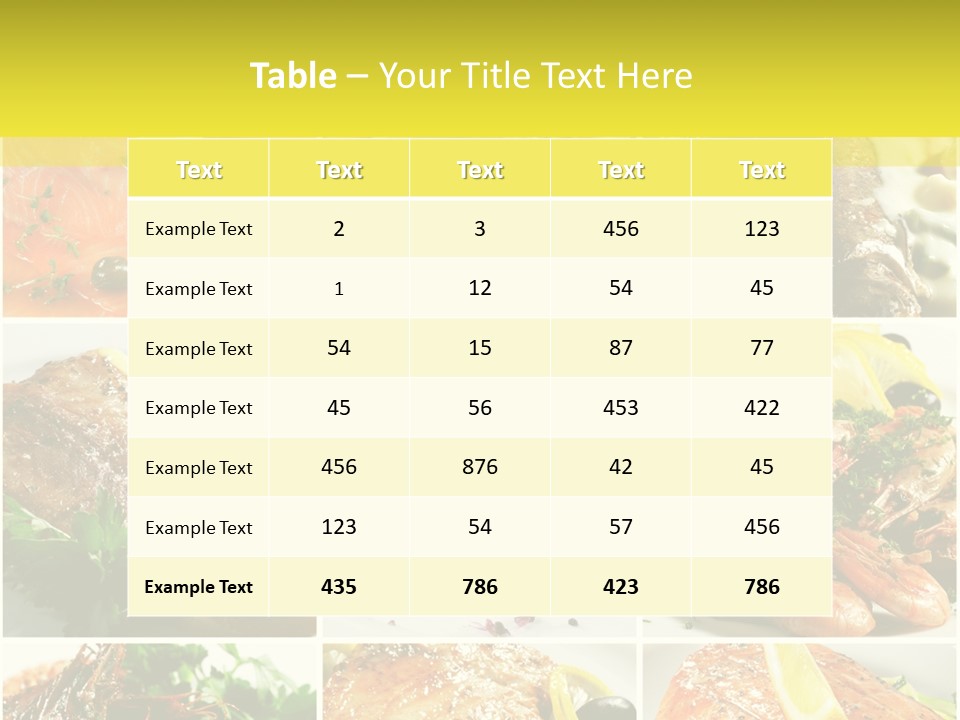 Lunch Luxury Variation PowerPoint Template