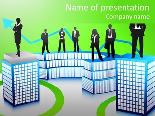 Background Data Businessman PowerPoint Template